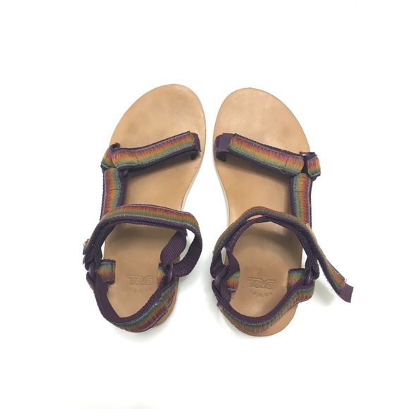 teva original universal sandals geometric pink fringe